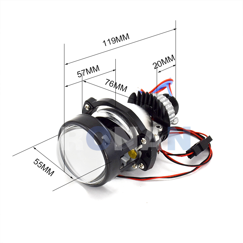 Ronan-車のヘッドライト,2.0 k,h1 h4 h7  - Universal Motorcycle Led Headlight Projector のレビューと価格
