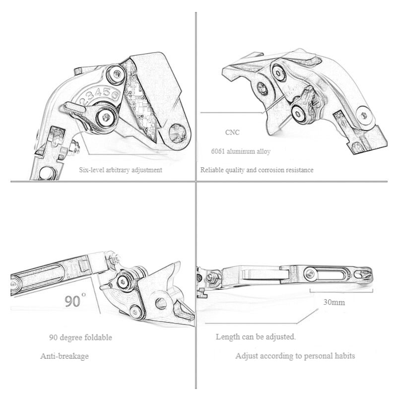 ヤマハ MT-09 MT09 MT mt 09 2014-2 - Cnc Aluminum Adjustable Brake Clutch Levers のレビューと価格