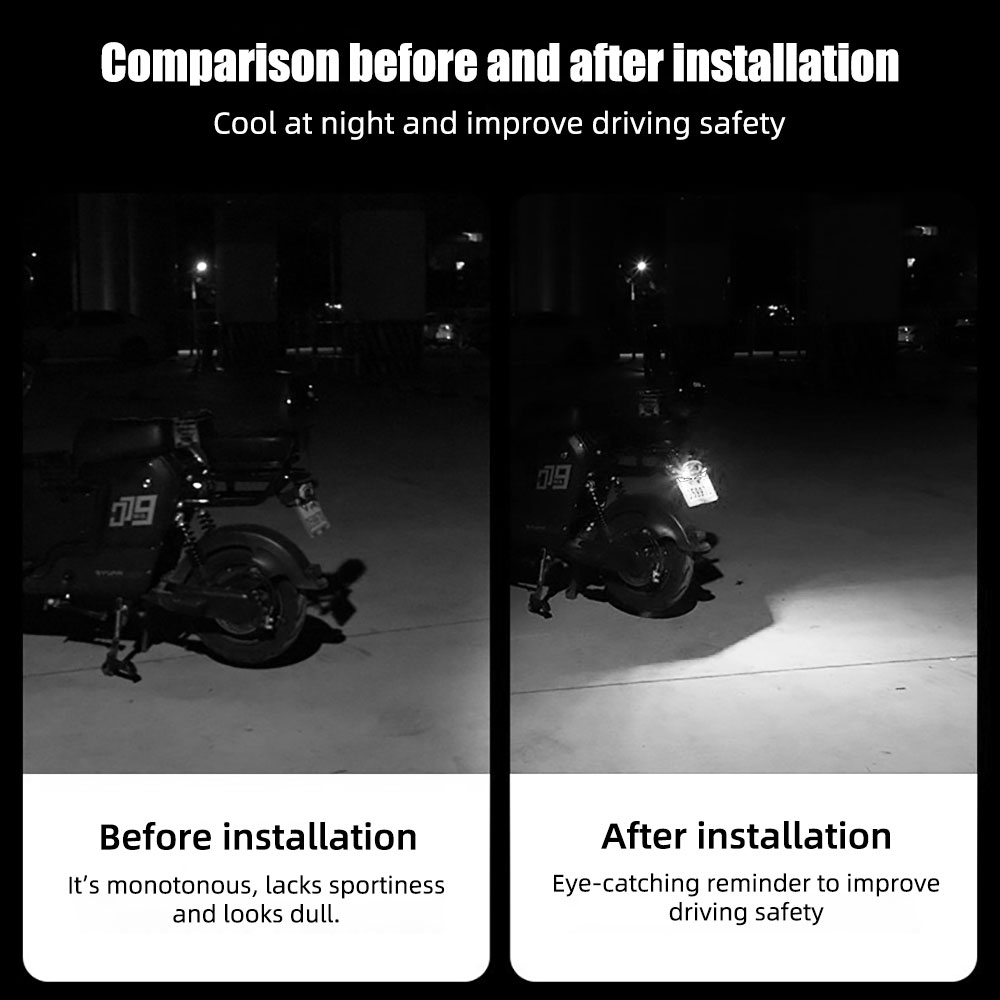 2個入り LEDデビルズアイ ナンバープレートライト ヘッド - Universal Motorcycle Led Headlight Projector のレビューと価格