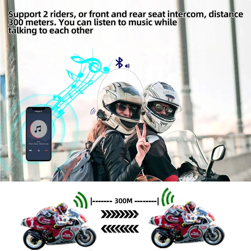 オートバイ用Bluetooth付きワイヤレスインターホン,オ - Full Face Motorcycle Helmet With Bluetooth のレビューと価格