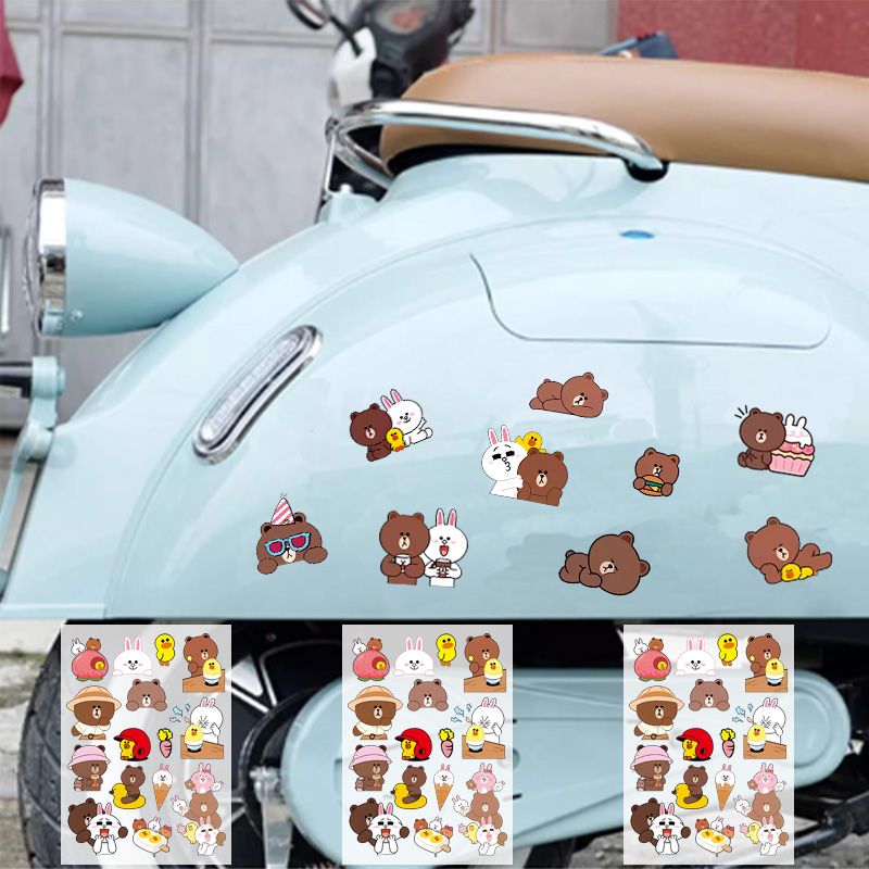 ラインフレンズ ブラウン 車体ステッカー 高彩度 アニメーシ - Atv Parts のレビューと価格