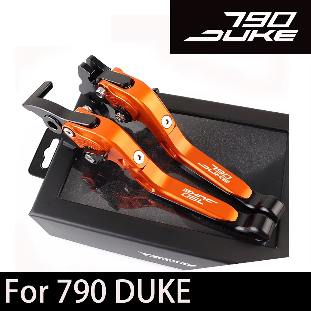 790 デュークブレーキクラッチレバー 790 デューク用折 - Cnc Aluminum Adjustable Brake Clutch Levers のレビューと価格