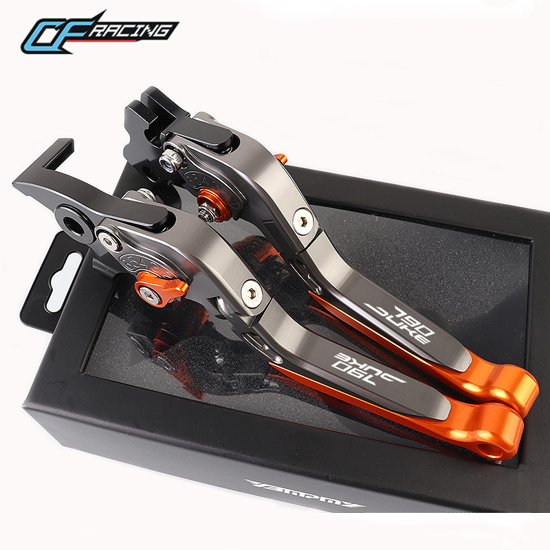 790 デュークブレーキクラッチレバー 790 デューク用折 - Cnc Aluminum Adjustable Brake Clutch Levers のレビューと価格