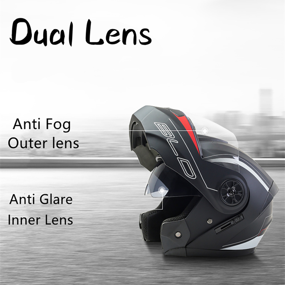 男性と女性のためのモトクロスレーシングバイクヘルメット,折り - Modular Flip Up Motorcycle Helmet Dot Approved のレビューと価格